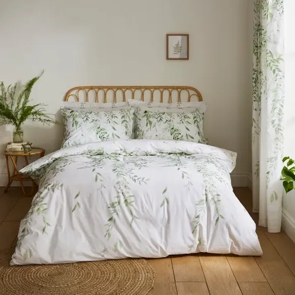 Duvet Cover Set with Pillowcase - Green, Cotton