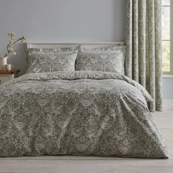 Duvet Cover Set with Pillowcase - Green, Cotton