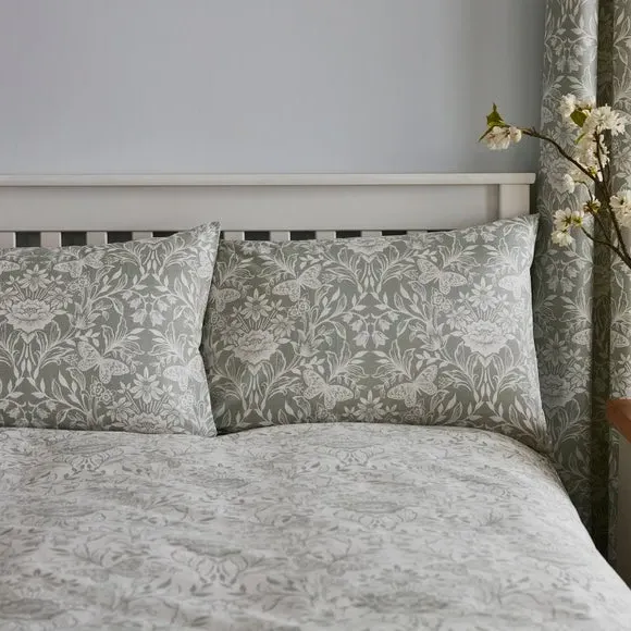 Duvet Cover Set with Pillowcase - Green, Cotton