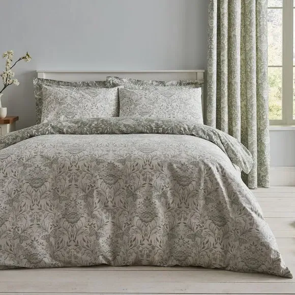 Duvet Cover Set with Pillowcase - Green, Cotton image