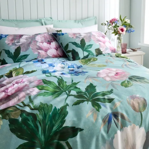 Duvet Cover Set with Pillowcase - Green, Cotton