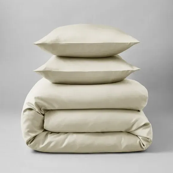 Duvet Cover Set with Pillowcase - Ivory, Polyester