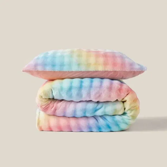 Duvet Cover Set with Pillowcase - Multicolor, Fleece