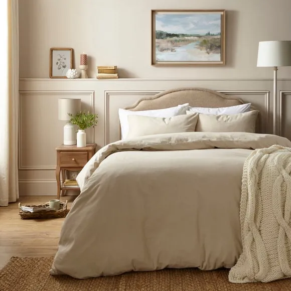 Duvet Cover Set with Pillowcase - Natural, Cotton image