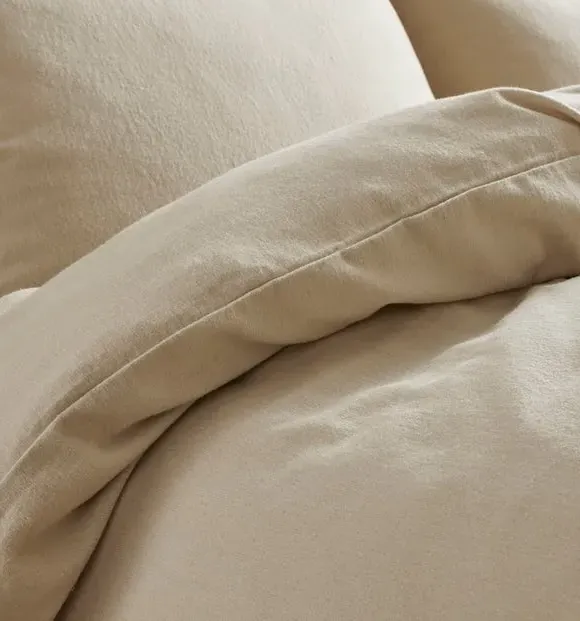 Duvet Cover Set with Pillowcase - Natural, Cotton