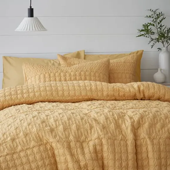 Duvet Cover Set with Pillowcase - Ochre, Polyester