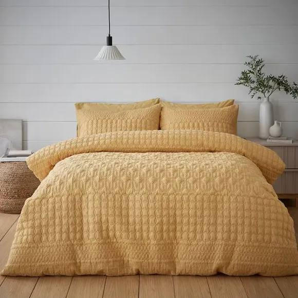 Duvet Cover Set with Pillowcase - Ochre, Polyester