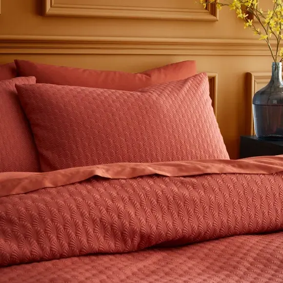 Duvet Cover Set with Pillowcase - Orange, Polyester