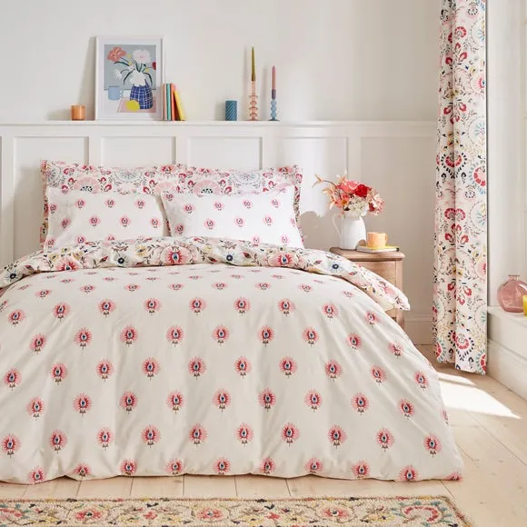 Duvet Cover Set with Pillowcase - Pink, Cotton