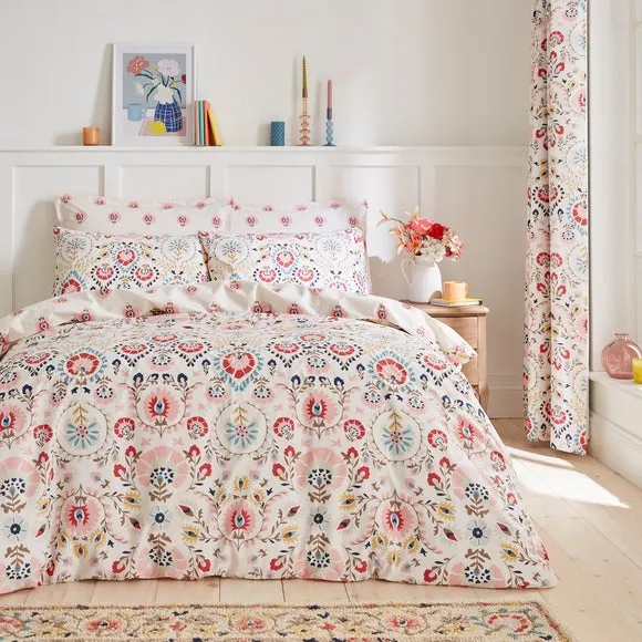 Duvet Cover Set with Pillowcase - Pink, Cotton