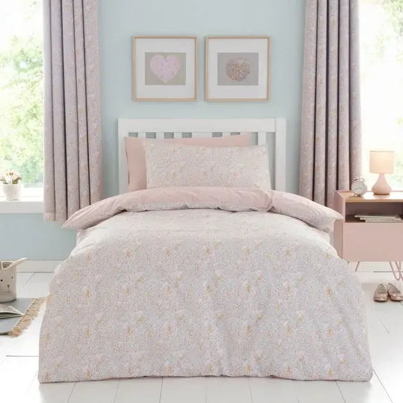 Duvet Cover Set with Pillowcase - Pink, Cotton