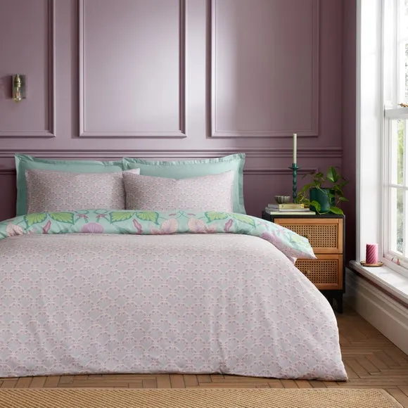 Duvet Cover Set with Pillowcase - Purple, Cotton