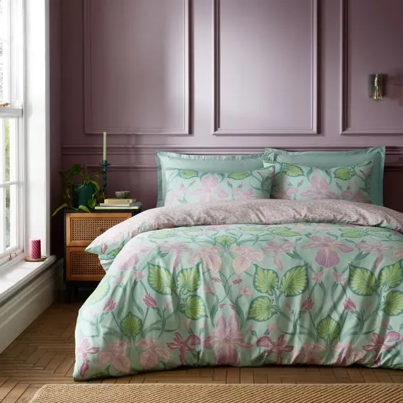 Duvet Cover Set with Pillowcase - Purple, Cotton image