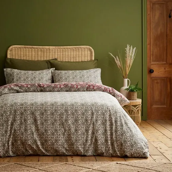Duvet Cover Set with Pillowcase - Red, Cotton