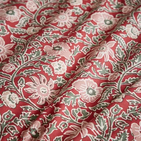 Duvet Cover Set with Pillowcase - Red, Cotton