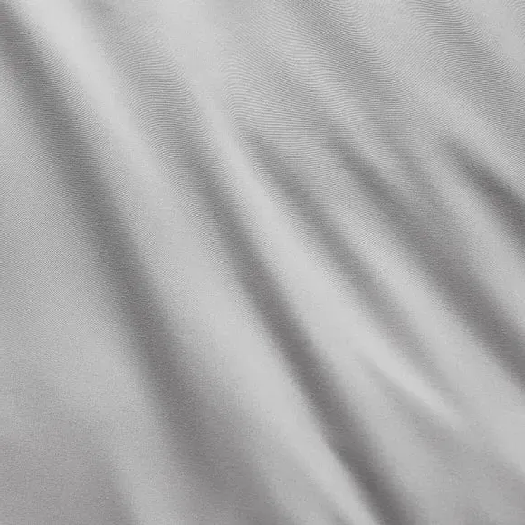 Duvet Cover Set with Pillowcase - Silver, Microfibre