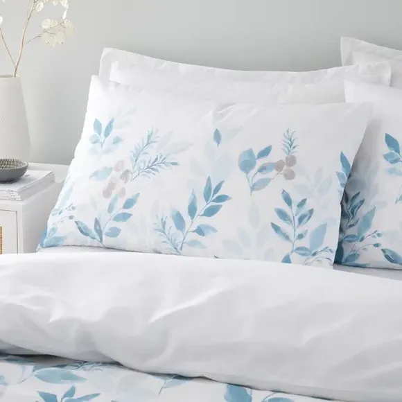 Duvet Cover Set with Pillowcase - Teal, Cotton