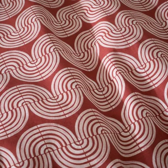 Duvet Cover Set with Pillowcase - Terracotta, Cotton