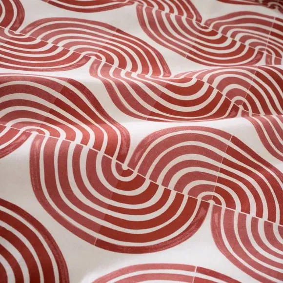 Duvet Cover Set with Pillowcase - Terracotta, Cotton