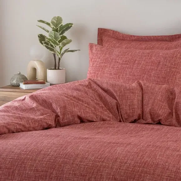 Duvet Cover Set with Pillowcase - Terracotta