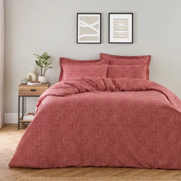 Duvet Cover Set with Pillowcase - Terracotta