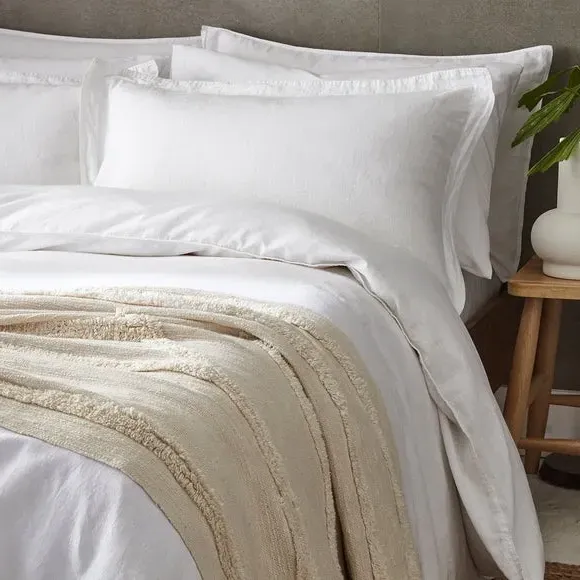 Duvet Cover Set with Pillowcase - White