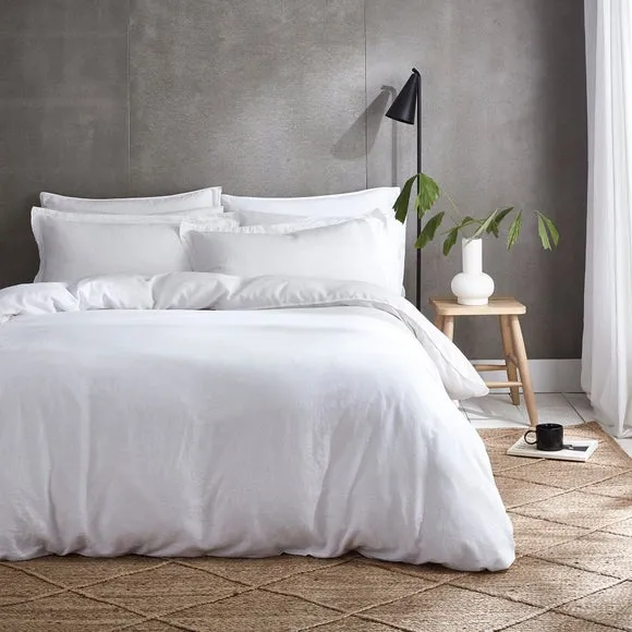 Duvet Cover Set with Pillowcase - White