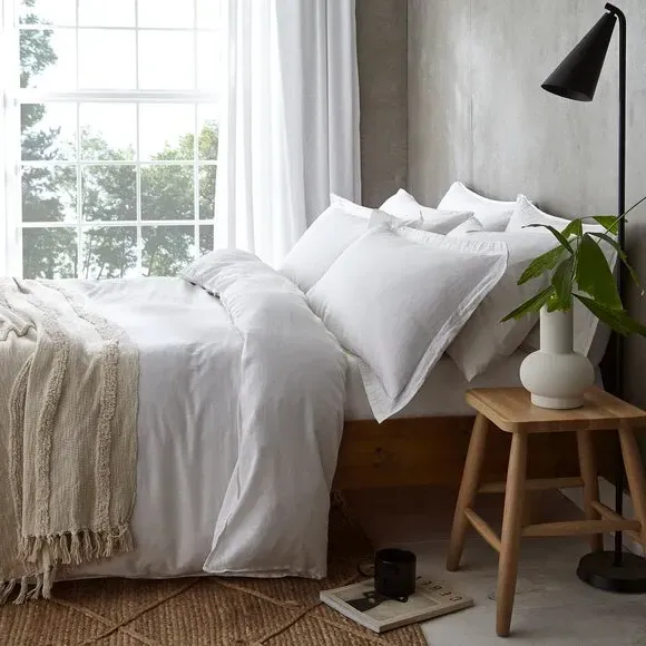 Duvet Cover Set with Pillowcase - White