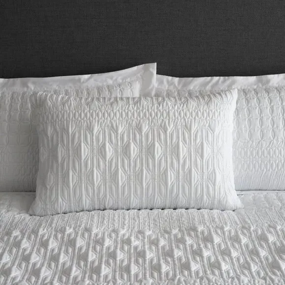 Duvet Cover Set with Pillowcase - White, Polyester