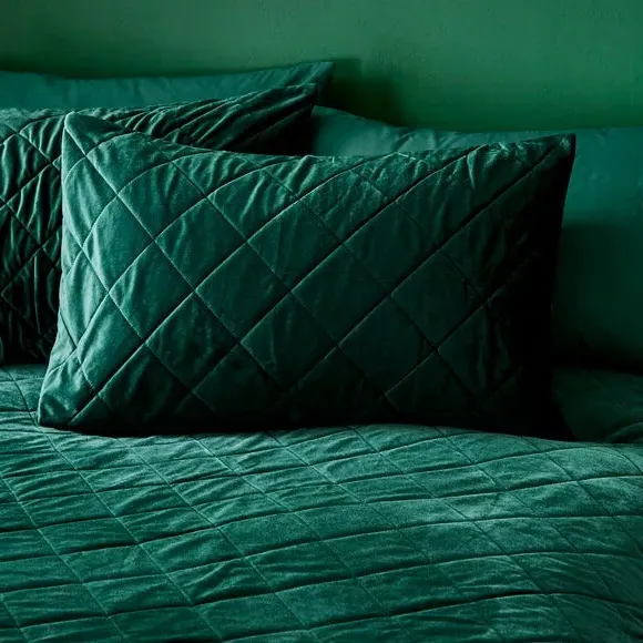 Duvet Cover Set with Pinsonic Design - Emerald