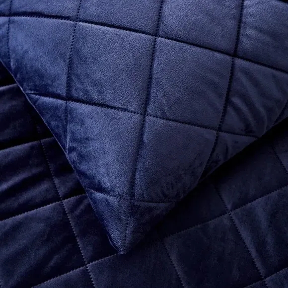 Duvet Cover Set with Pinsonic Design - Navy