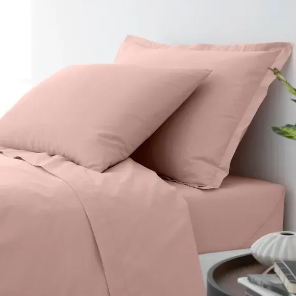 Duvet Cover with Button Fastening - Blush