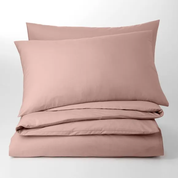Duvet Cover with Button Fastening - Blush