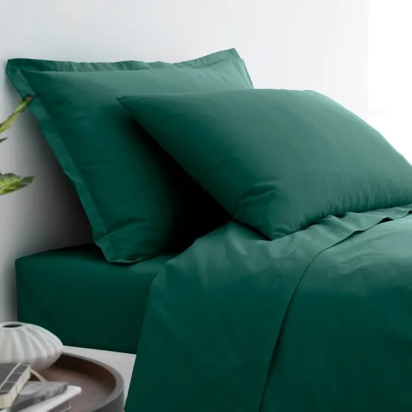Duvet Cover with Button Fastening - Emerald