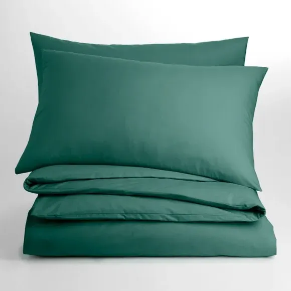 Duvet Cover with Button Fastening - Emerald