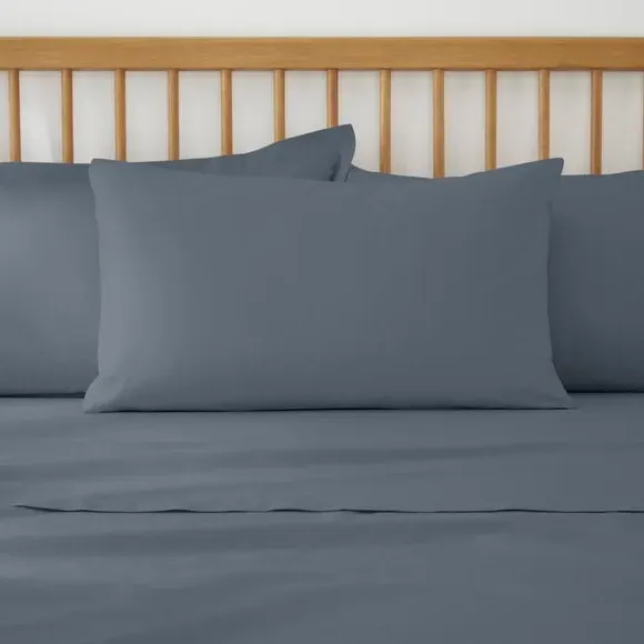 Duvet Cover with Button Fastening - Folkstone Blue