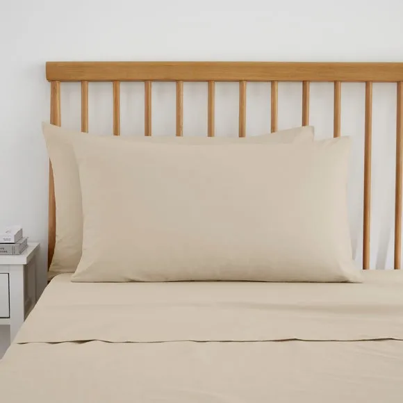 Duvet Cover with Button Fastening - Linen Natural