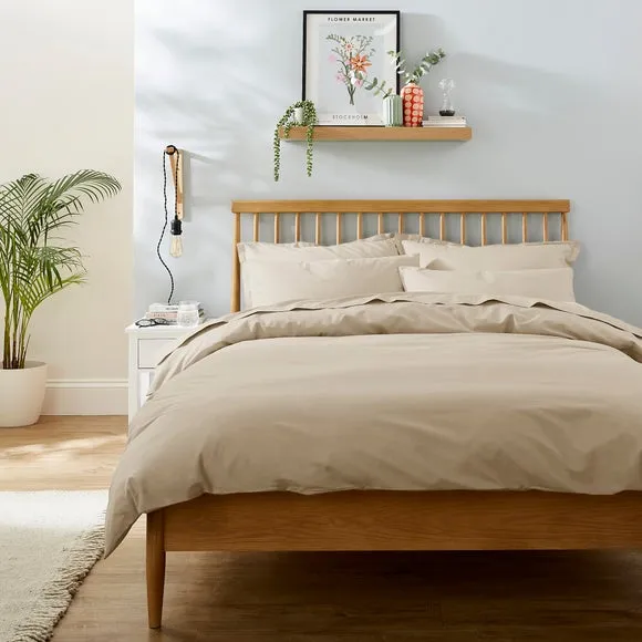 Duvet Cover with Button Fastening - Linen Natural