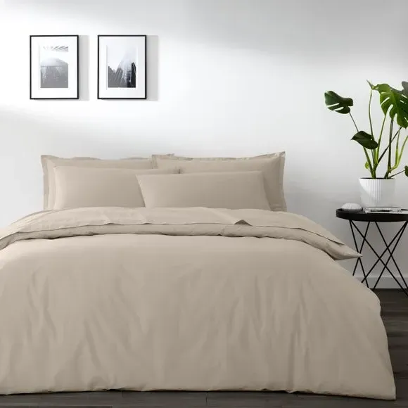 Duvet Cover with Button Fastening - Natural