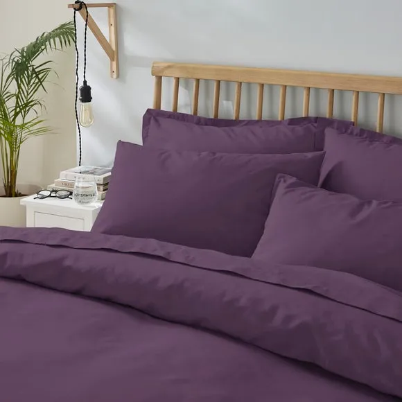 Duvet Cover with Button Fastening - Violet