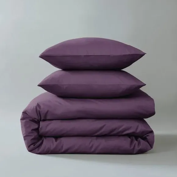 Duvet Cover with Button Fastening - Violet