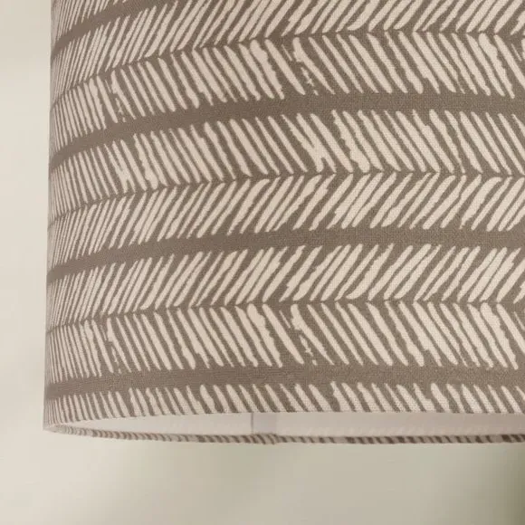 Easy Fit Lamp Shade - Green, Chevron Design