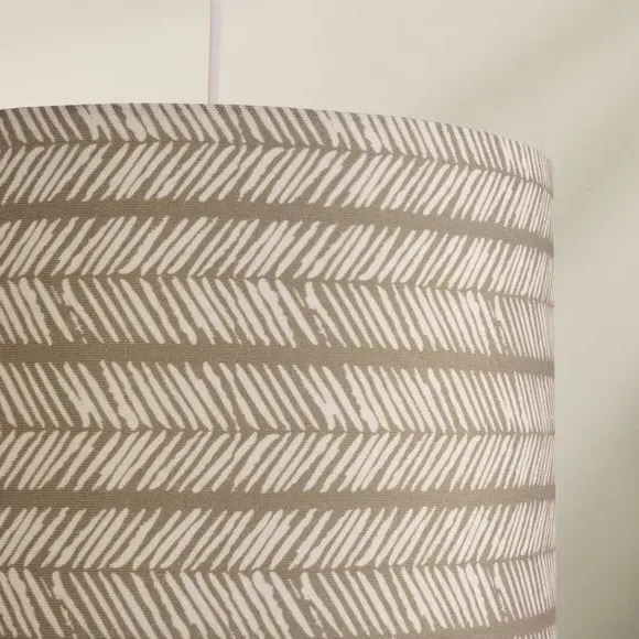 Easy Fit Lamp Shade - Green, Chevron Design