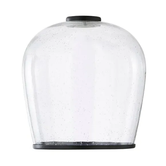 Easy Fit Pendant Light - Black, Bubbled Glass