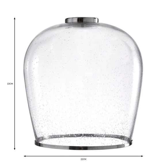Easy Fit Pendant Light - Chrome, Bubbled Glass