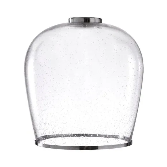 Easy Fit Pendant Light - Chrome, Bubbled Glass
