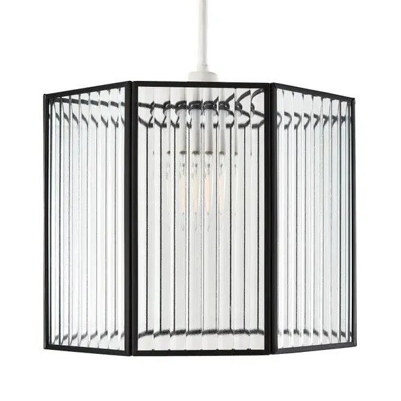 Easy Fit Pendant Shade - Black, Metal