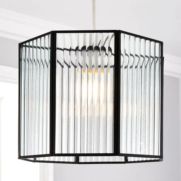Easy Fit Pendant Shade - Black, Metal