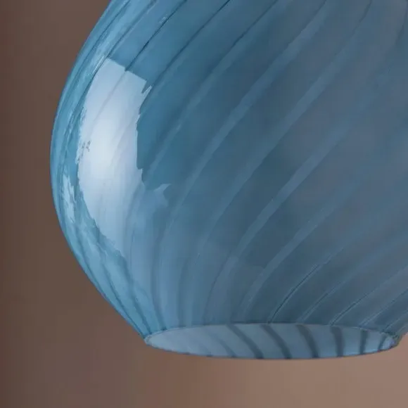 Easy Fit Pendant Shade - Blue, Striped