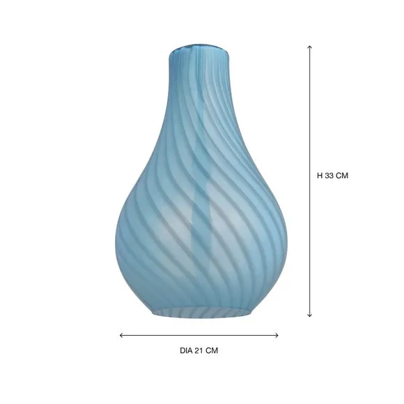Easy Fit Pendant Shade - Blue, Striped
